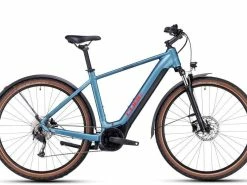 Vélo Electrique CUBE Nuride Hybrid Performance 625 Allroad Metalblue´n´red 2023