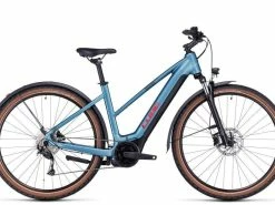 Vélo Electrique CUBE Nuride Hybrid Performance 625 Allroad Metalblue´n´red 2023 Trapeze